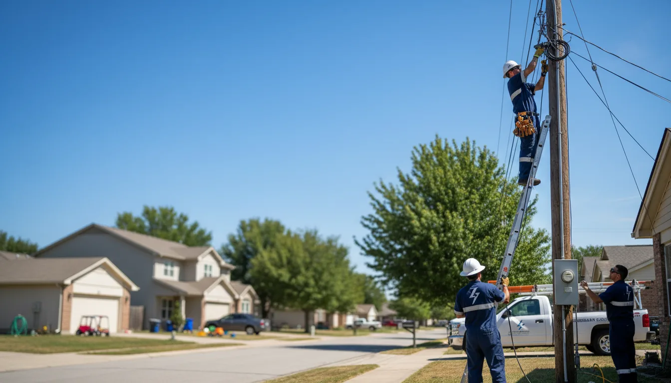 Residential electrician providing installation services in Prairie Village, KS